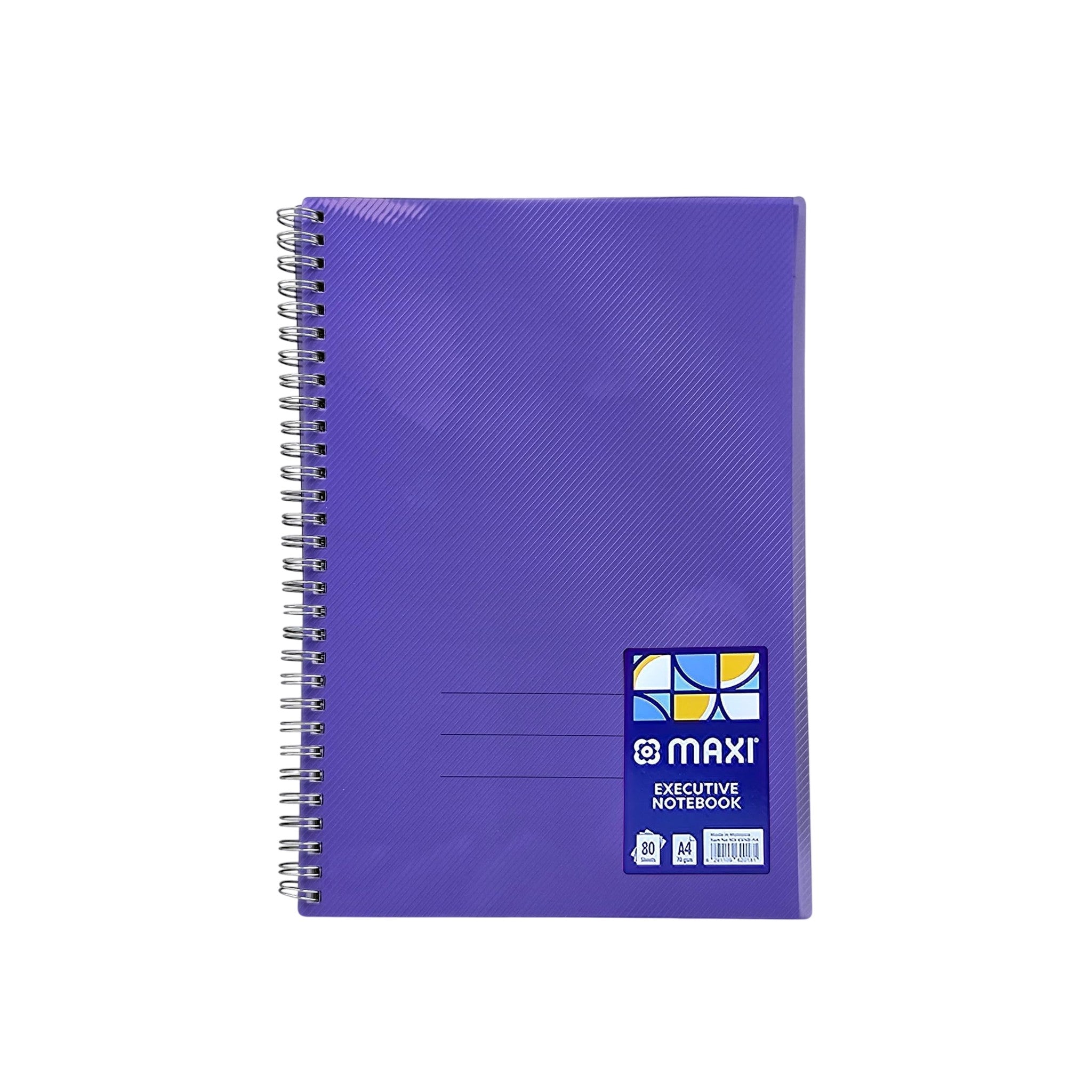 MAXI WIRE-O-COLORED PP NOTEBOOK A4 80 SHEET