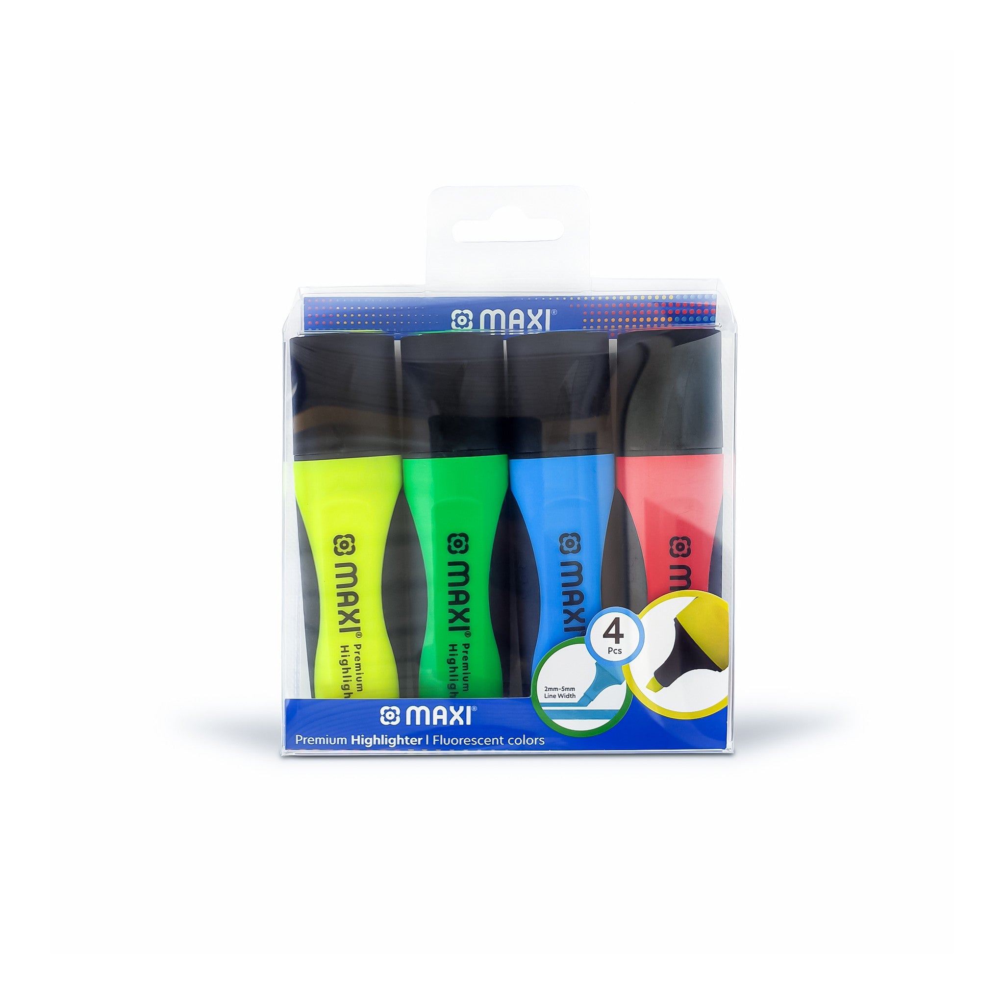 MAXI SUPER-FLUO HIGHLIGHTER WALLET OF 4