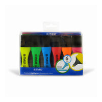 MAXI SUPER-FLUO HIGHLIGHTER WALLET OF 6