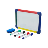 MAXI DOUBLE SIDED A4 WHITE BOARD+ WHITEBOARD MARKER -4PC+WHITEBOARD ERASER