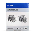 MAXI MESH 3 TIER DOCUMENT TRAY BLACK