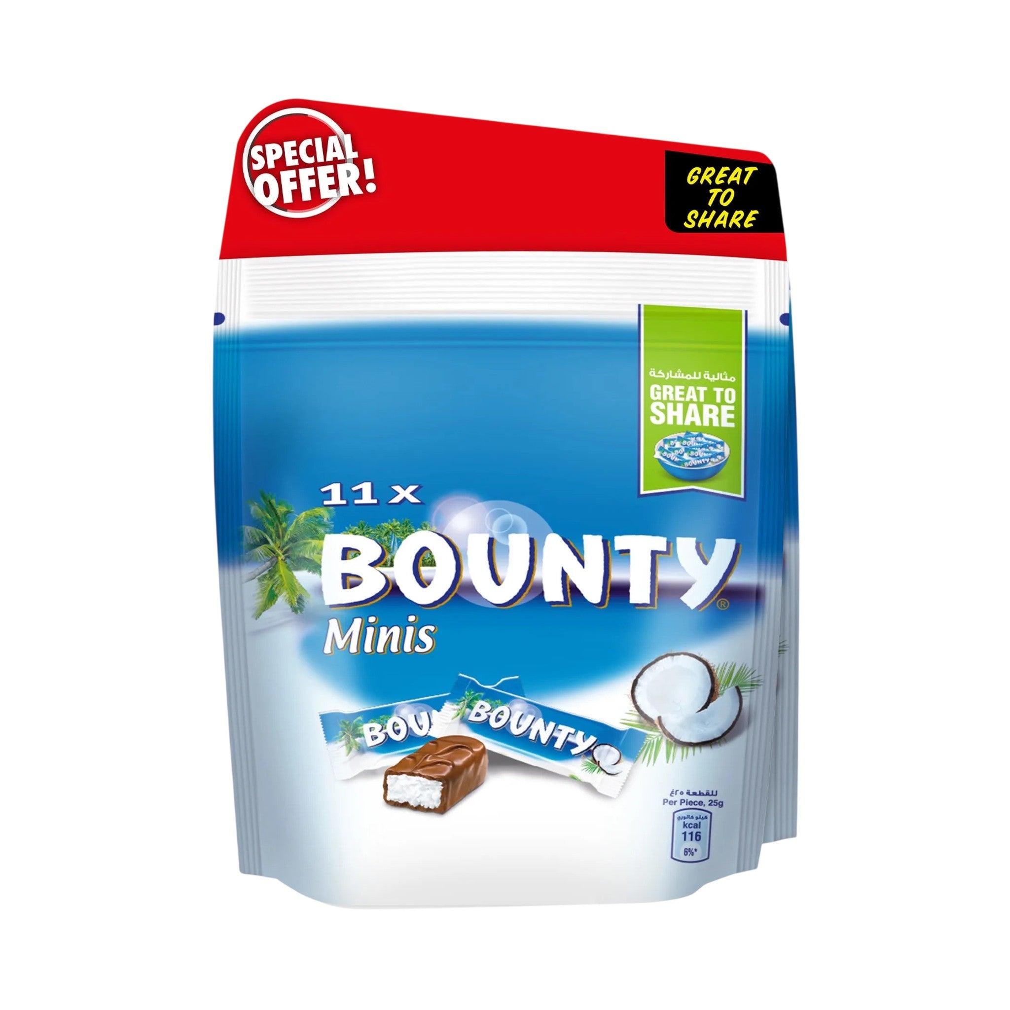 Bounty Minis Chocolate Bars 2x275 gm