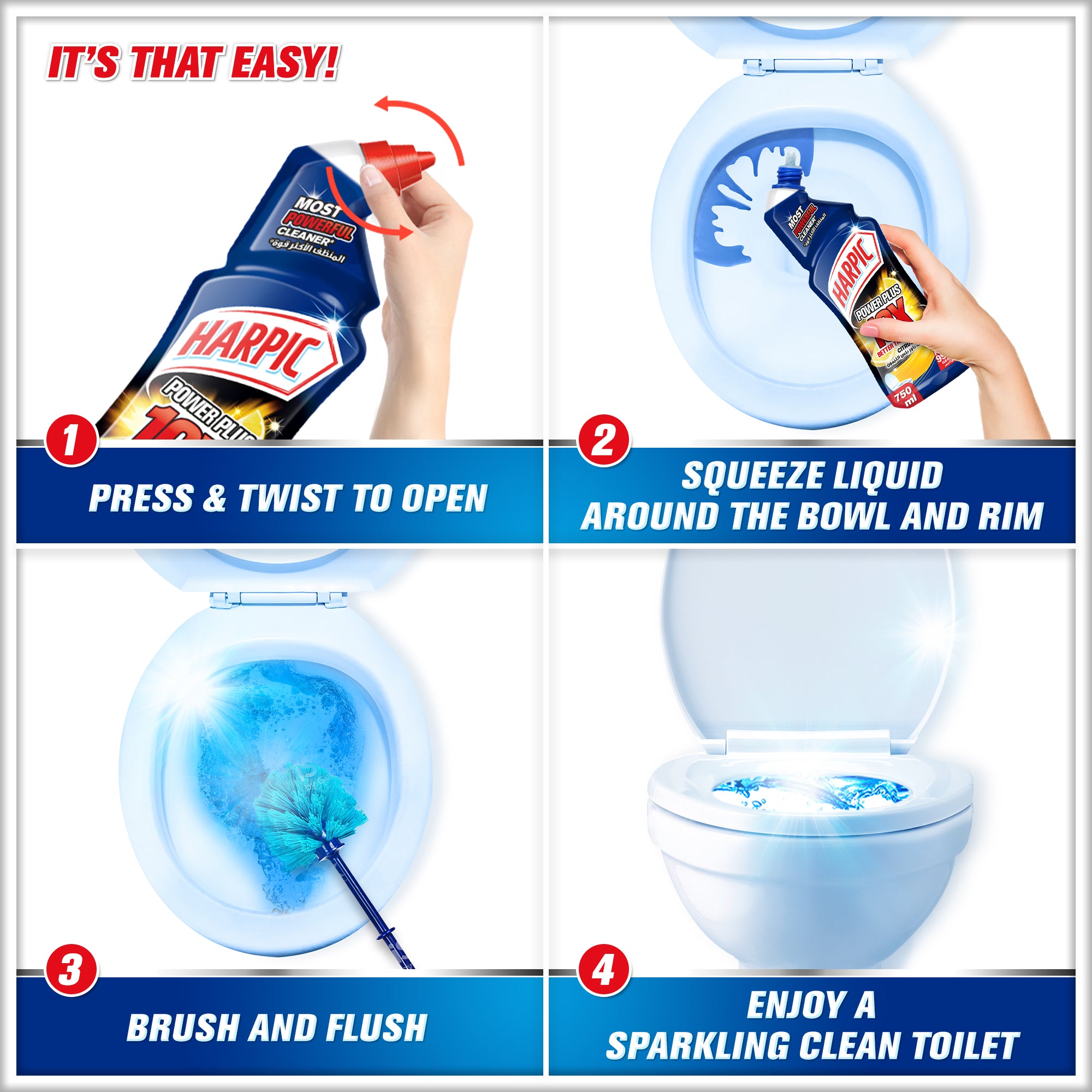 Harpic Citrus Power Plus 10X Most Powerful Toilet Cleaner 750 ml