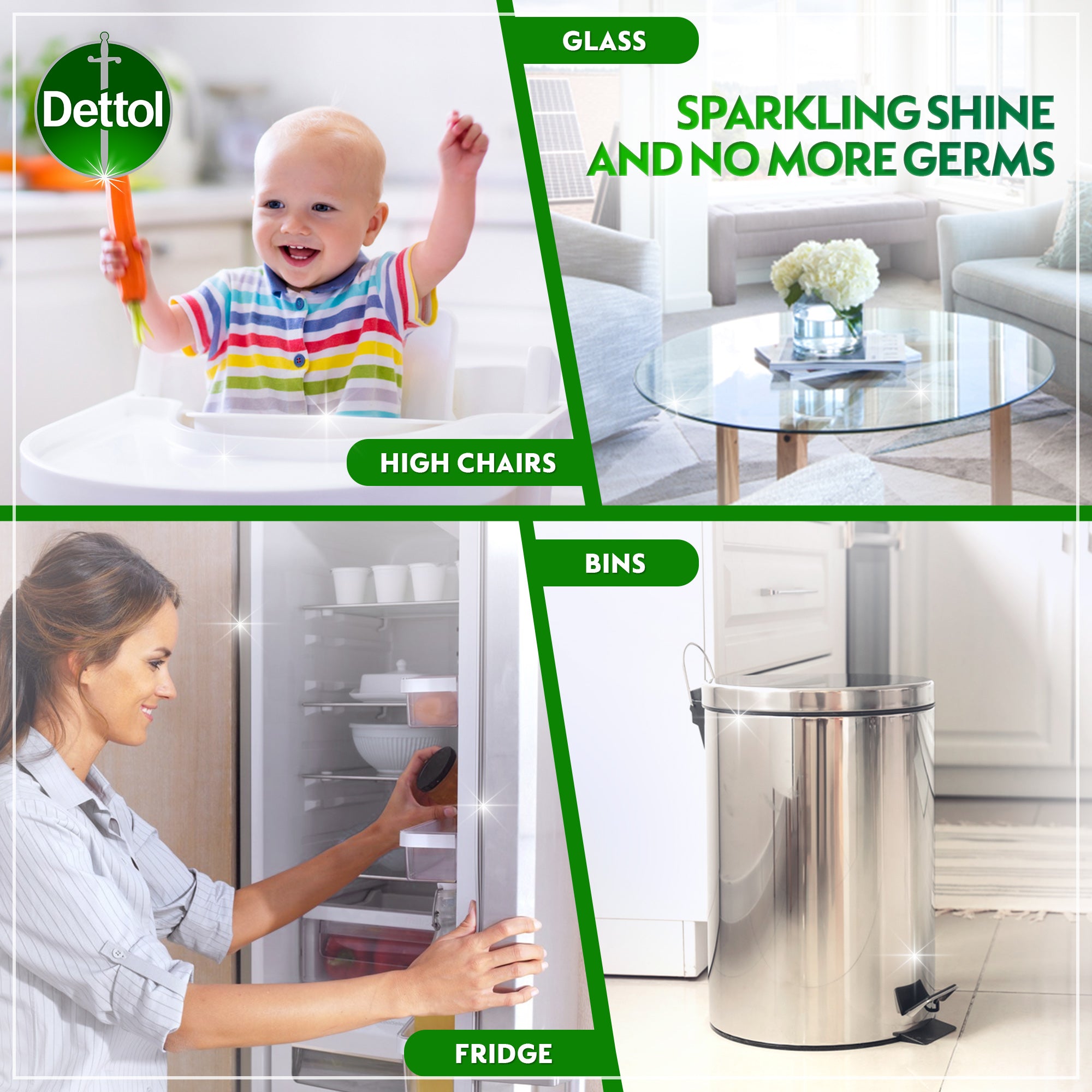 Dettol Power All Purpose Cleaner Spray Bottle Lemon Scent 500 ml