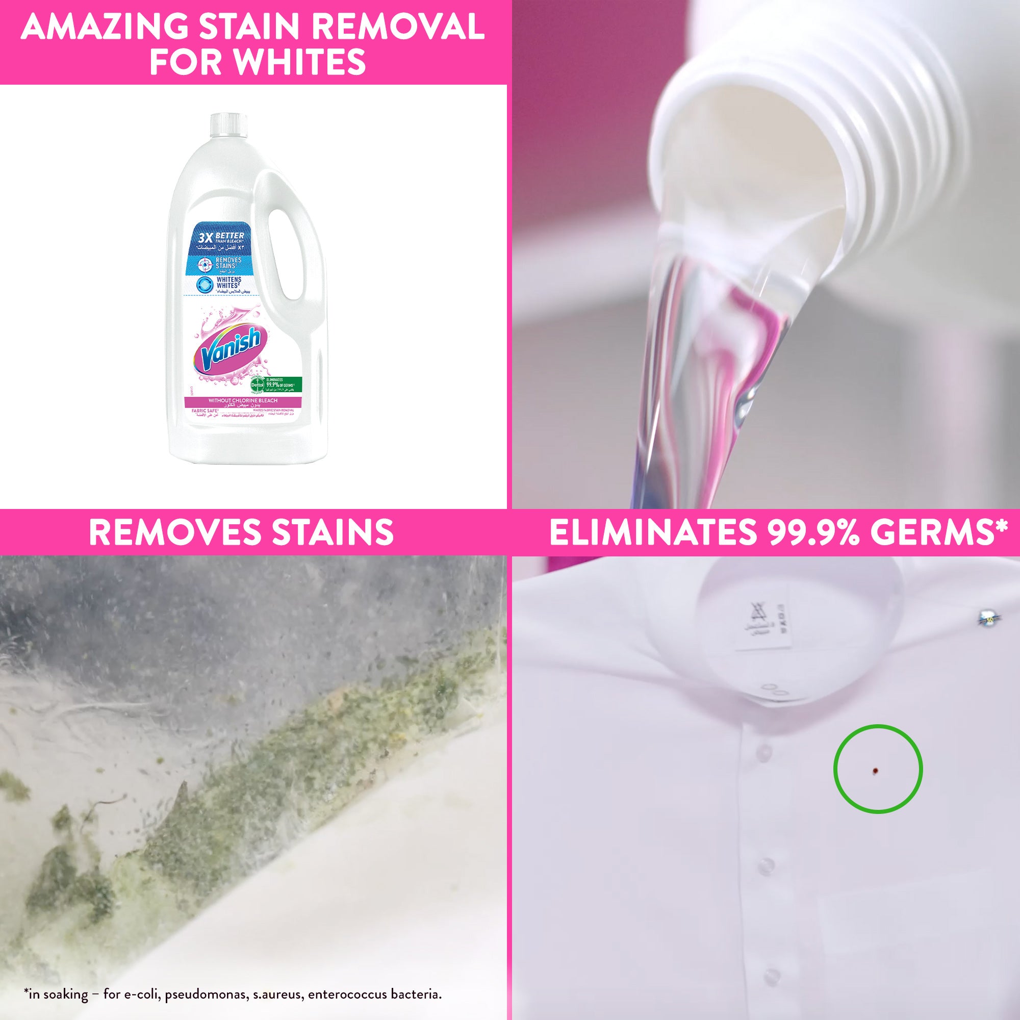 Vanish Liquid Fabric Stain Remover 1.8L for White clothes