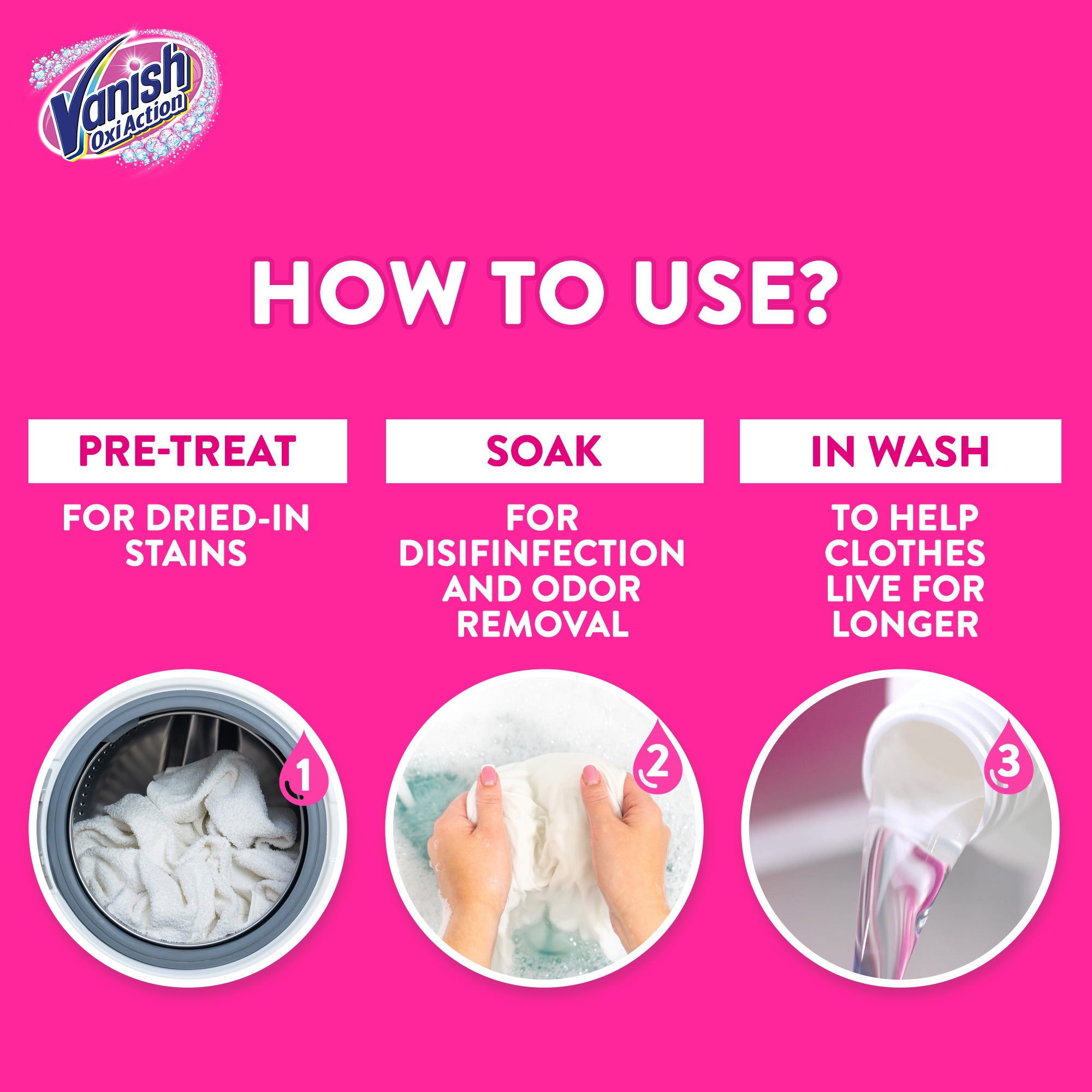 Vanish Liquid Fabric Stain Remover 1.8L for White clothes