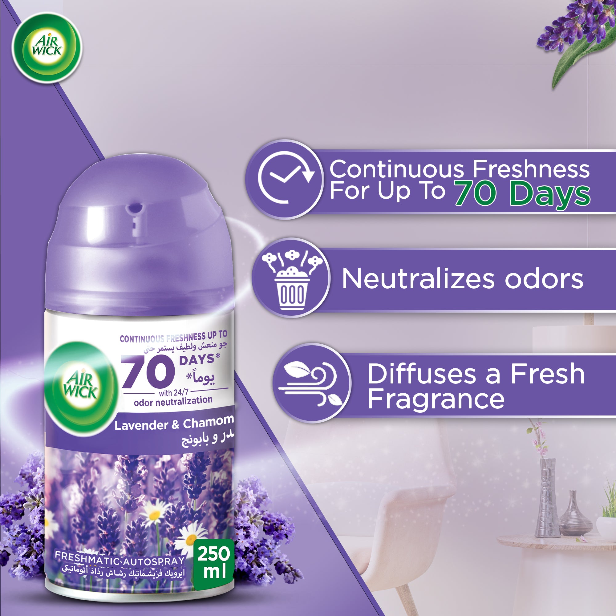 AIRWICK LAVENDER 2PK 250ML