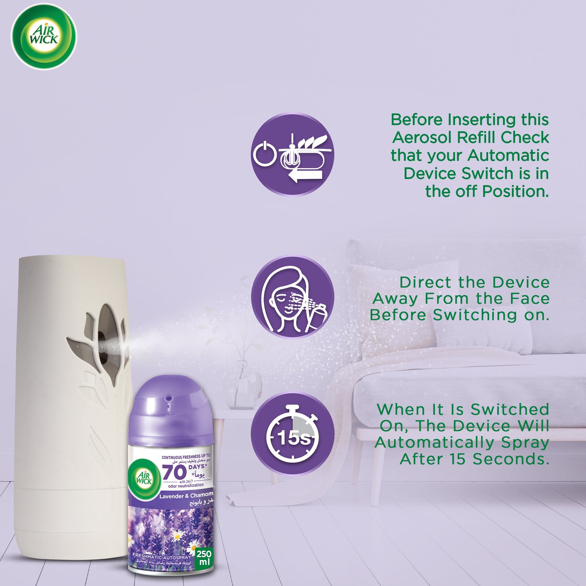 AIRWICK LAVENDER 2PK 250ML