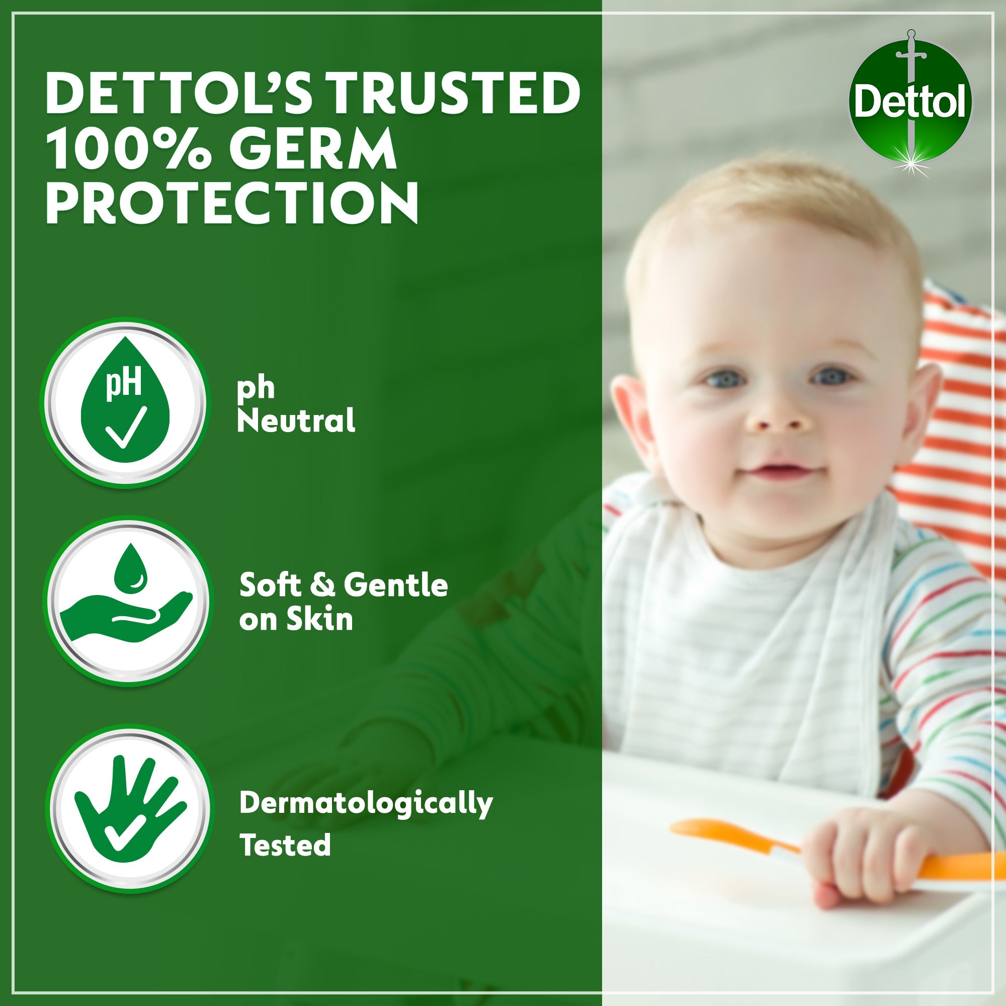 Dettol Fresh Antibacterial Skin Wipes 3 x 10 pcs rose skincare