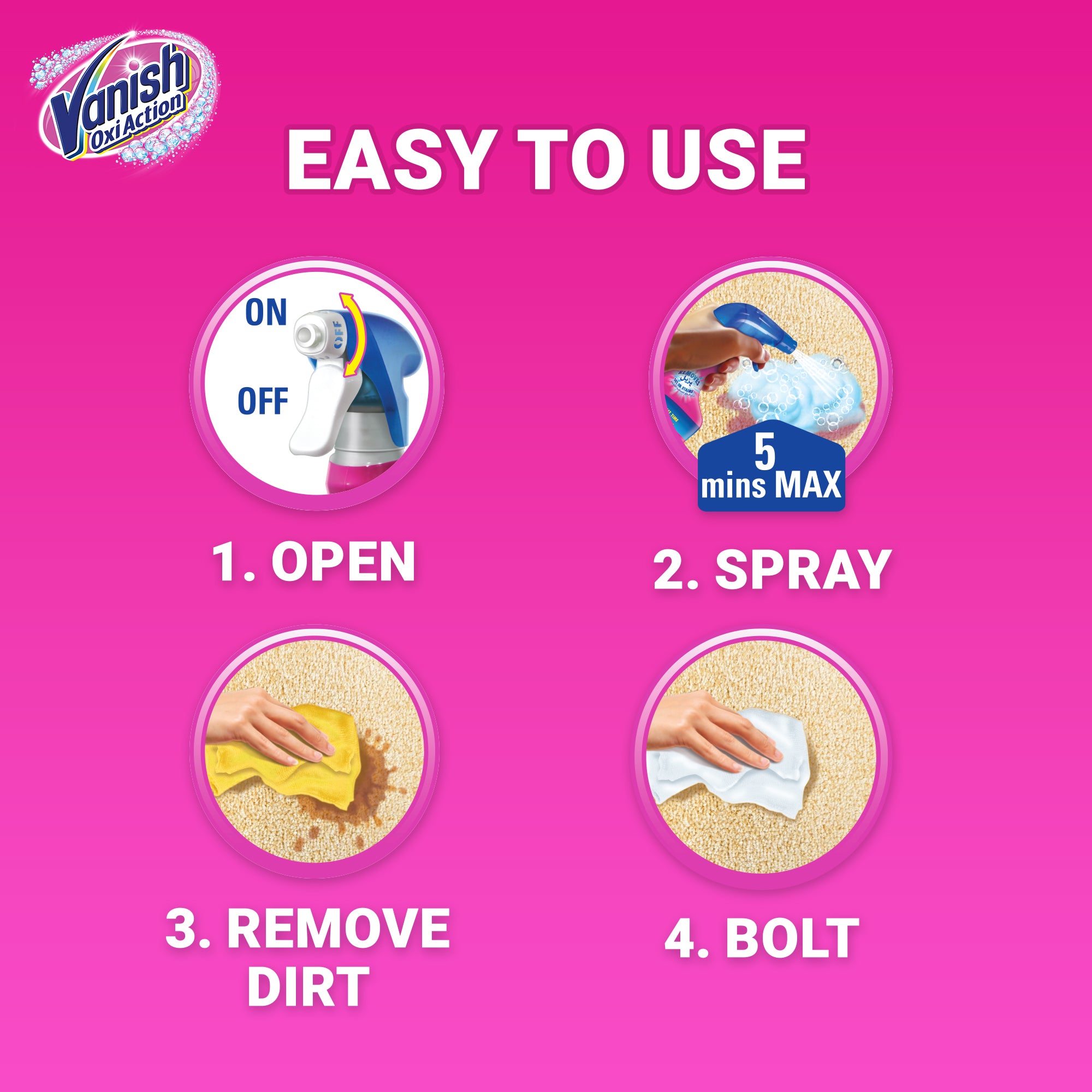 VANISH OXI CARPET STAIN REMOVR 12X500 ML