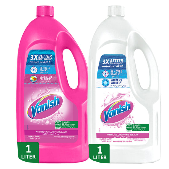 Vanish Pink Liquid 1 l + Crystal White Liquid 1 l Value Pack