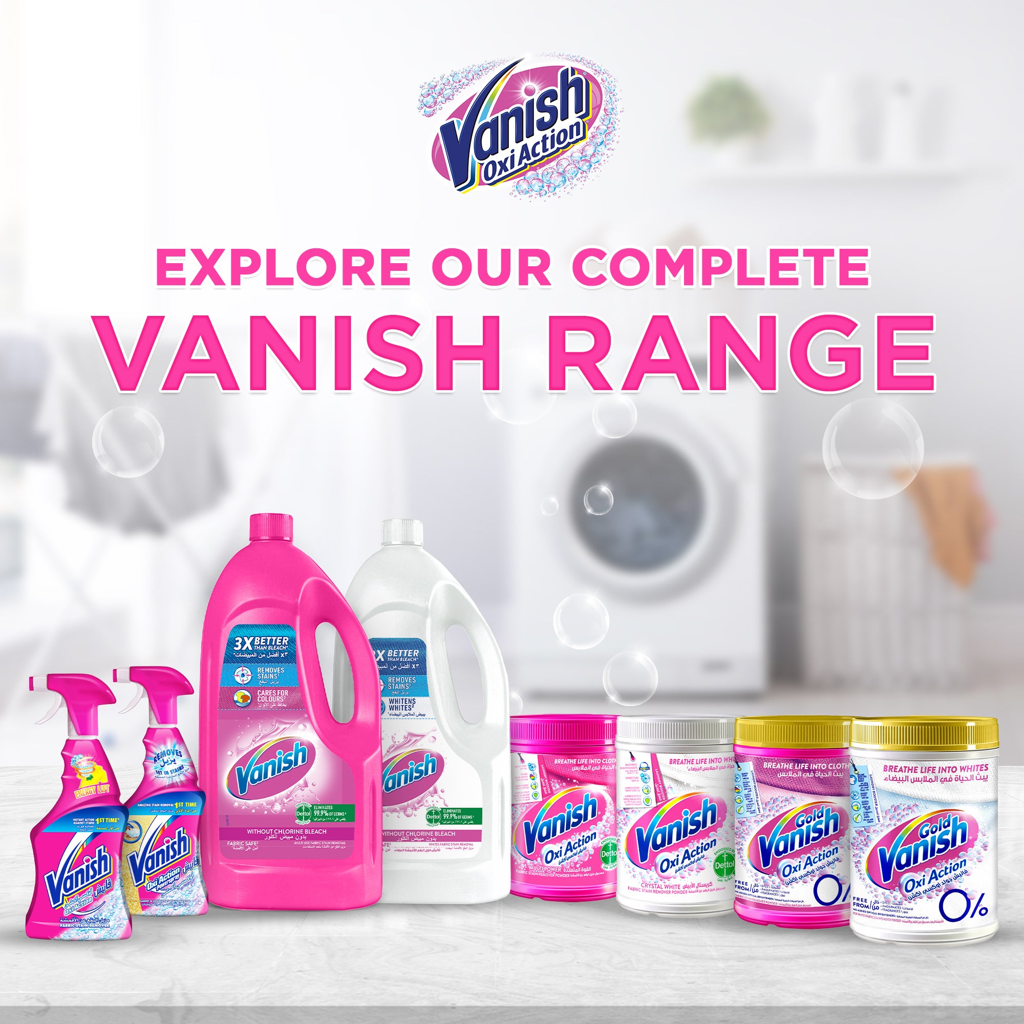 Vanish 3x Better whites without chlorine bleach x1L