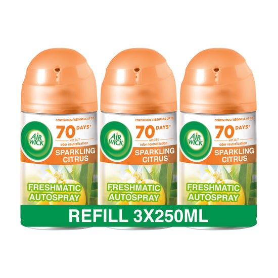 Air Wick Air Freshener Sparkling Citrus Scent Value Pack 3 x 300 ml