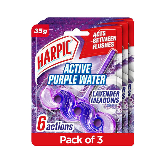 Harpic Hygienic In-Bowl Toilet Cleaner Rim Block Lavender