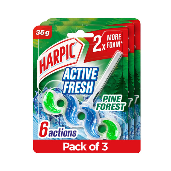 Harpic Hygienic In-The-Bowl Toilet Cleaner Rim Block Pine