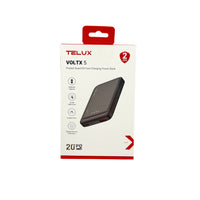 Telux VoltX Powerbank PD20W Black 5000MAH