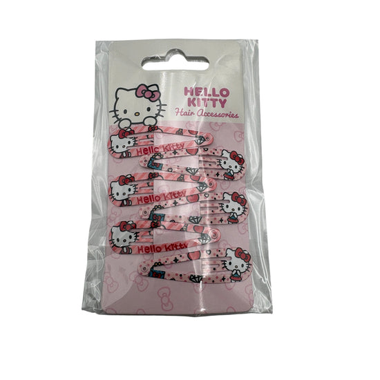 Sanrio Hello Kitty Snap Clip Set Pink 6 Pcs