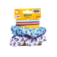 Disney Stitch Hair Ties with Scrunchie Pink Blue 4 Pcs