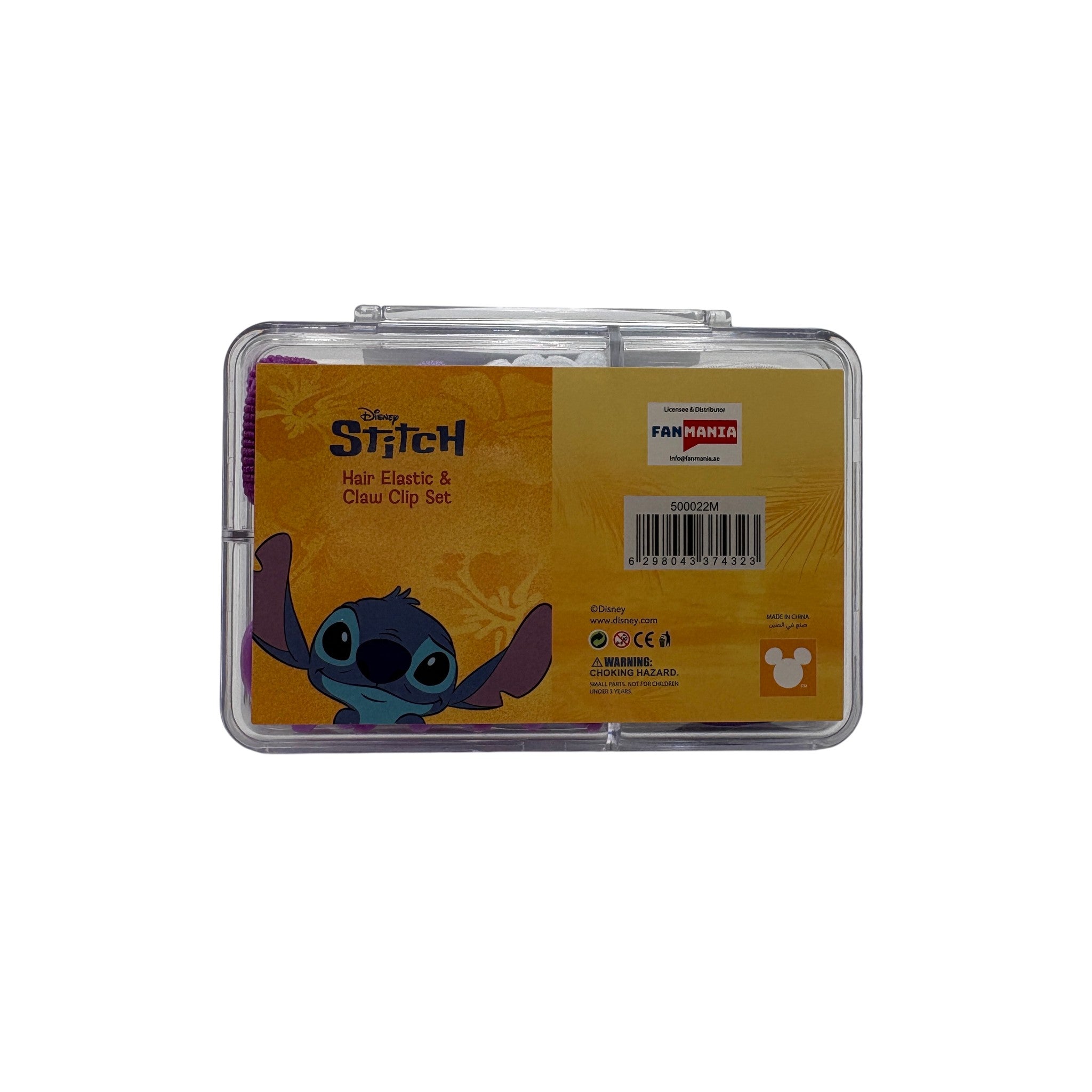 Disney Stitch Hair Elastic and Claw Clip Set Blue 46 Pcs