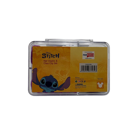 Disney Stitch Hair Elastic and Claw Clip Set Blue 46 Pcs