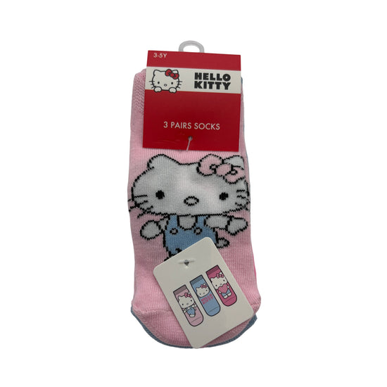 Sanrio Hello Kitty Junior Socks Pink Blue 97% Polyester 1 Pc