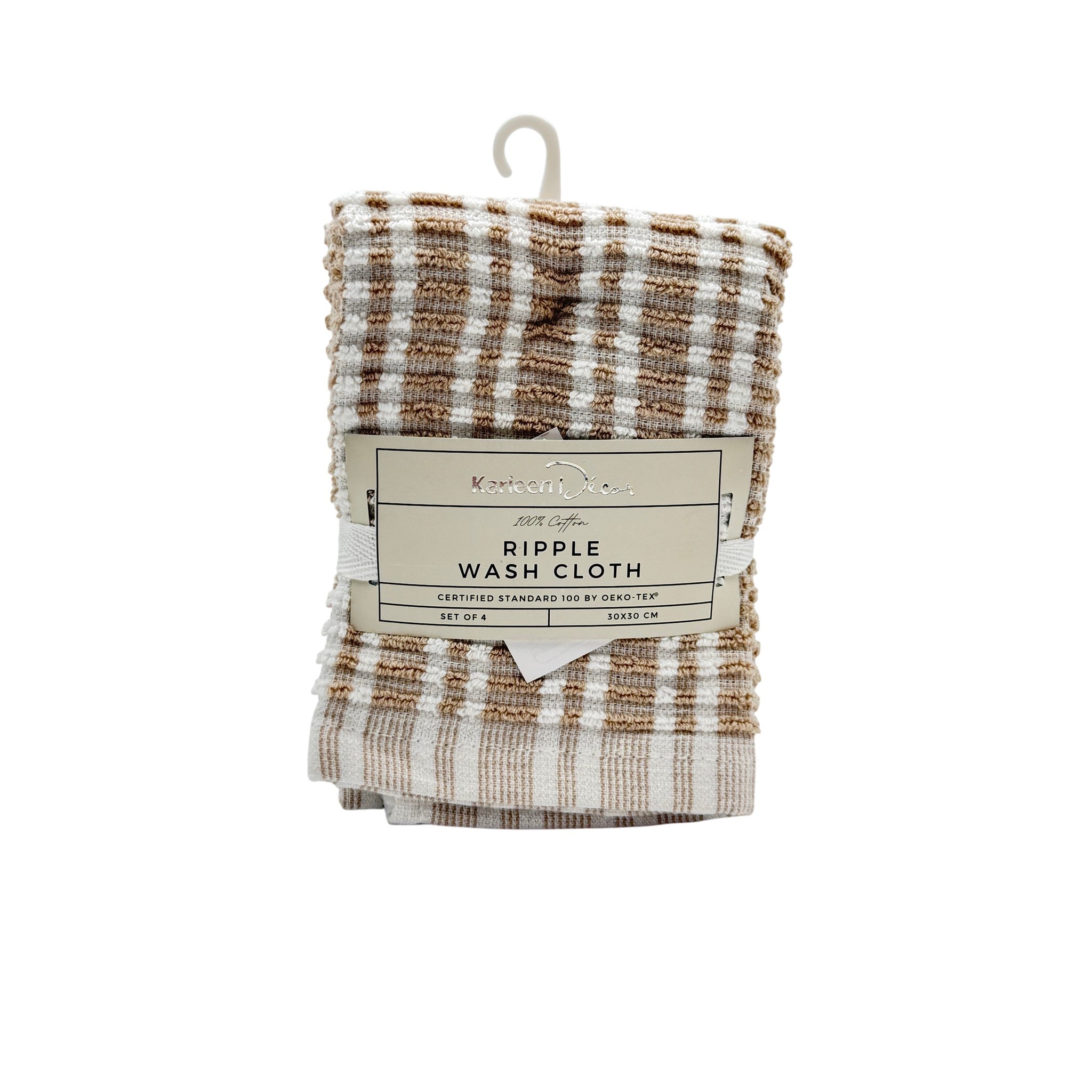 Everyday Jacquard Wash Cloth 100% Cotton Beige 30x30 CM 1