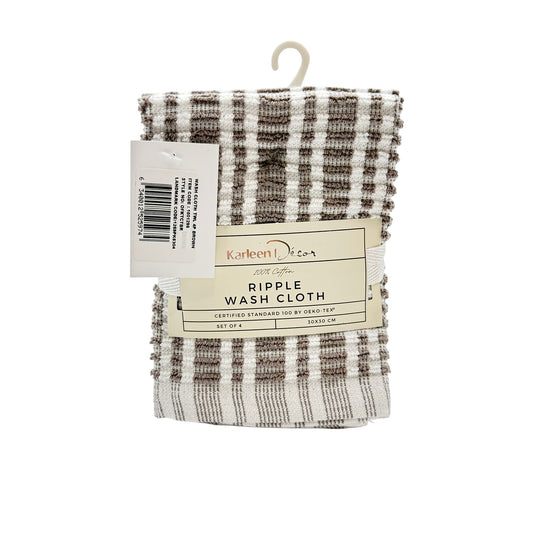 Everyday Jacquard Wash Cloth 30 x 30 cm Brown