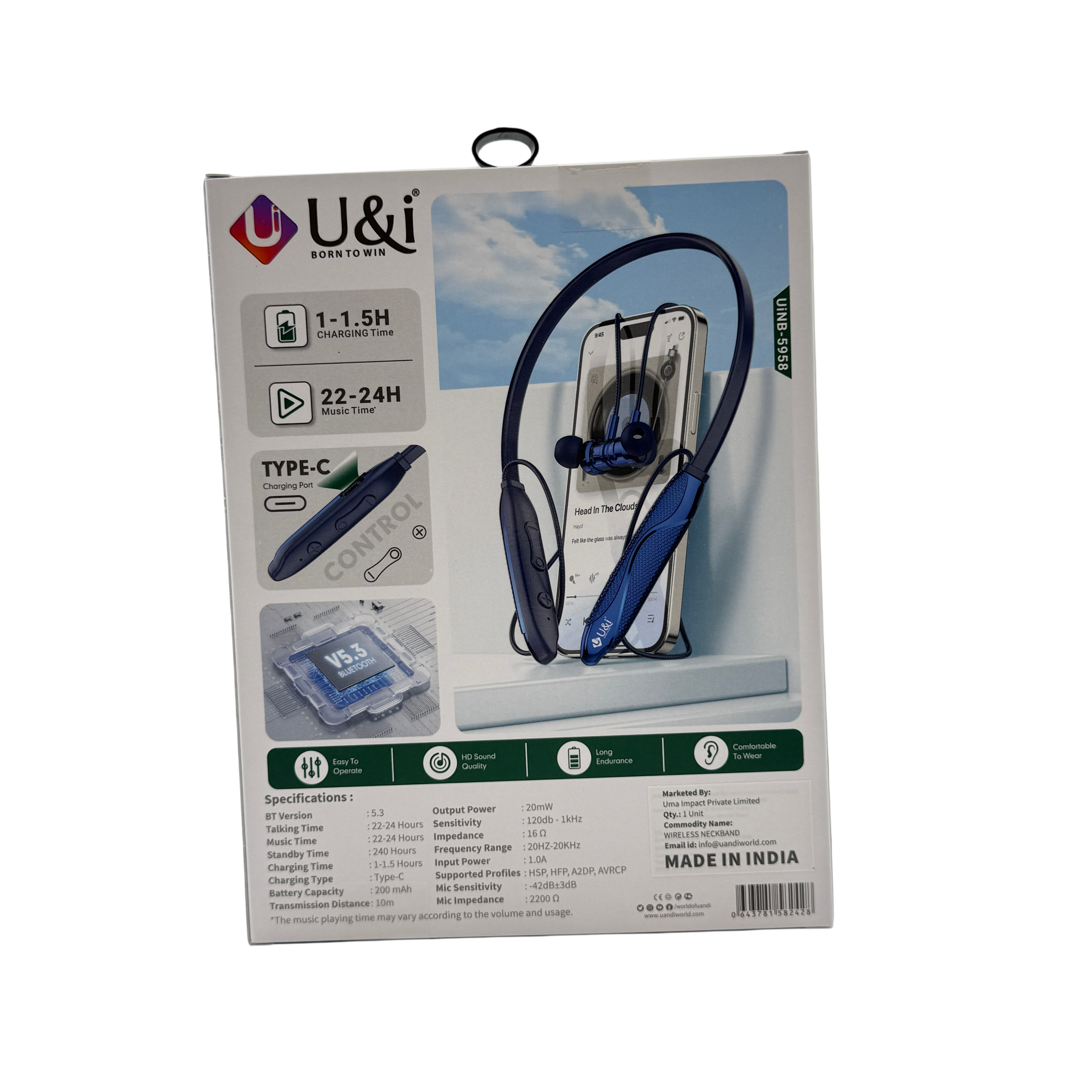 U&I Bluetooth Neckband Entry 16