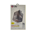 U&I 17W 2 Usb Charger With Type C Cable