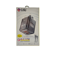 U&I 17W 2 Usb Charger With Type C Cable