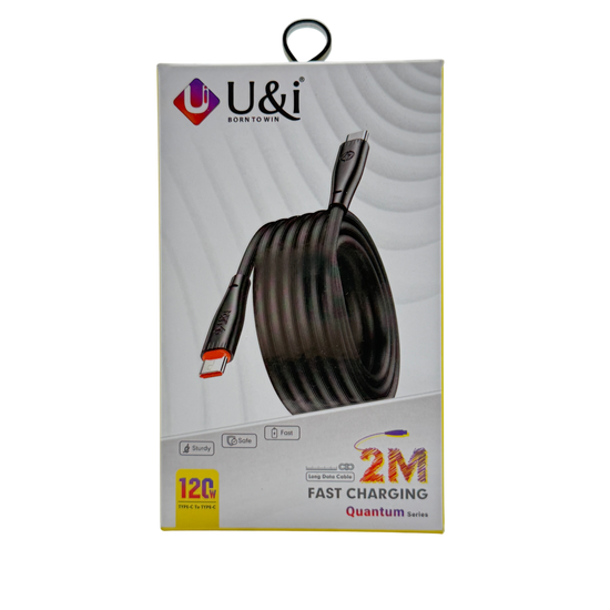 U&I 120W 2 Meter Cable Usb C To Usb C