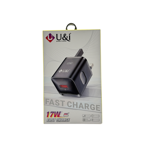 U&I 17W Single Usb Charger USB Cables