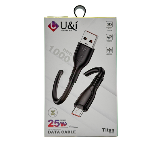 U&I 25W Data Cable Titan Series Micro