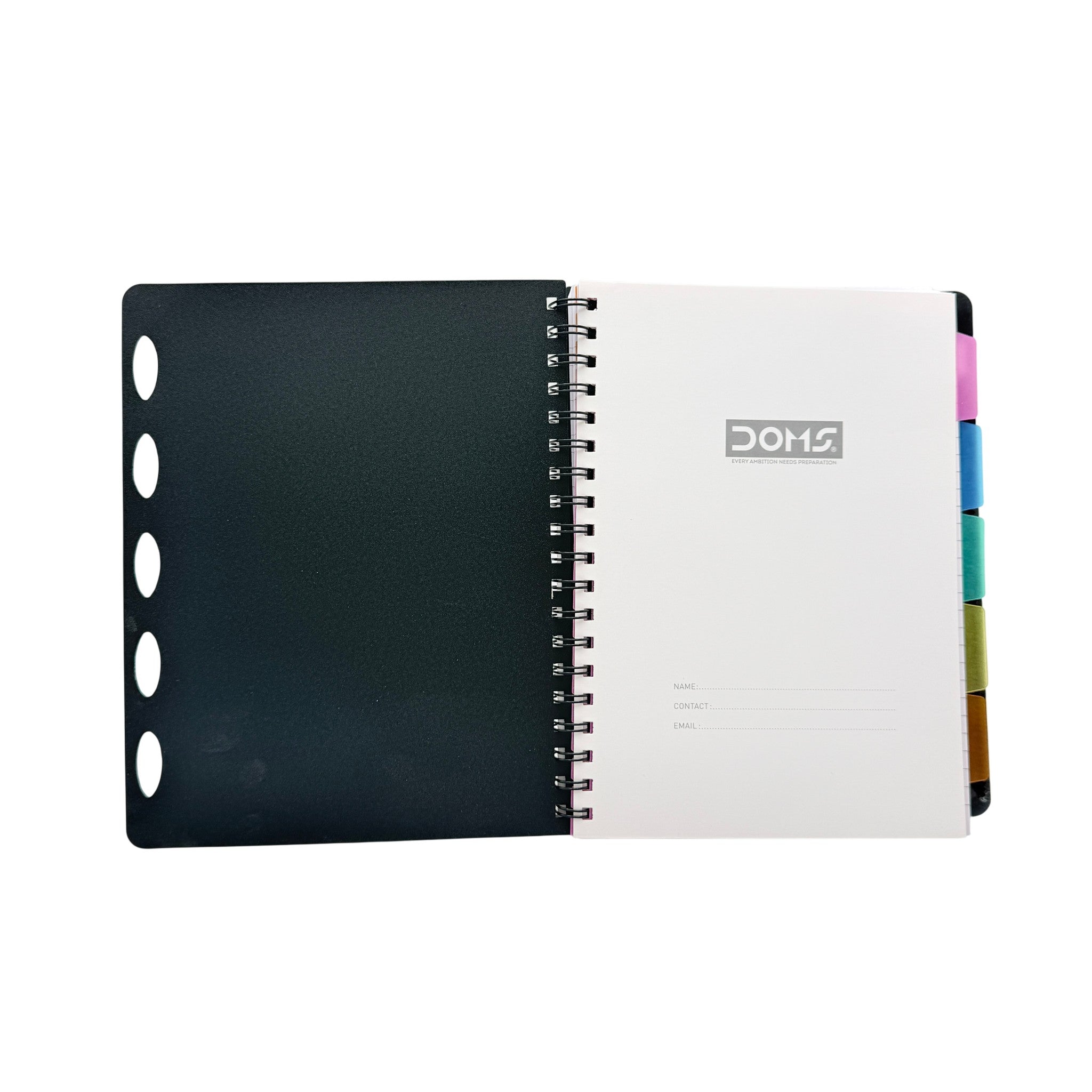 Doms B5 Notebook Plastic Black 150 Sheets 3+ AW26