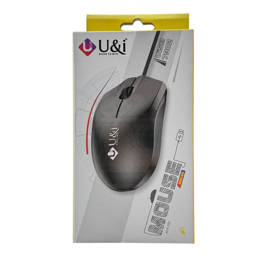 U and I Wired Mouse Mouse Series Laptop and Monitor