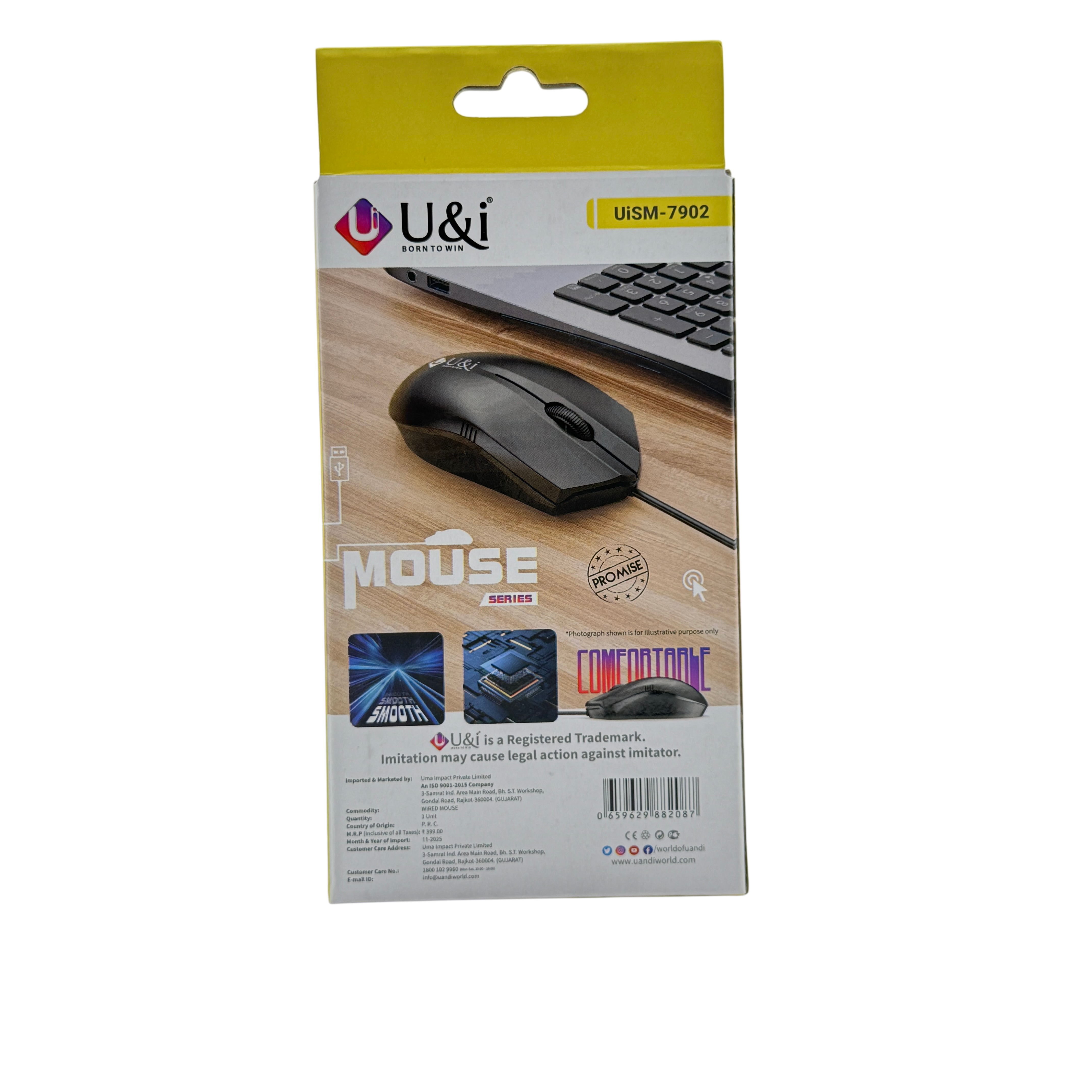 U&I Wired Mouse Mouse Series Laptop and Monitor Accessories