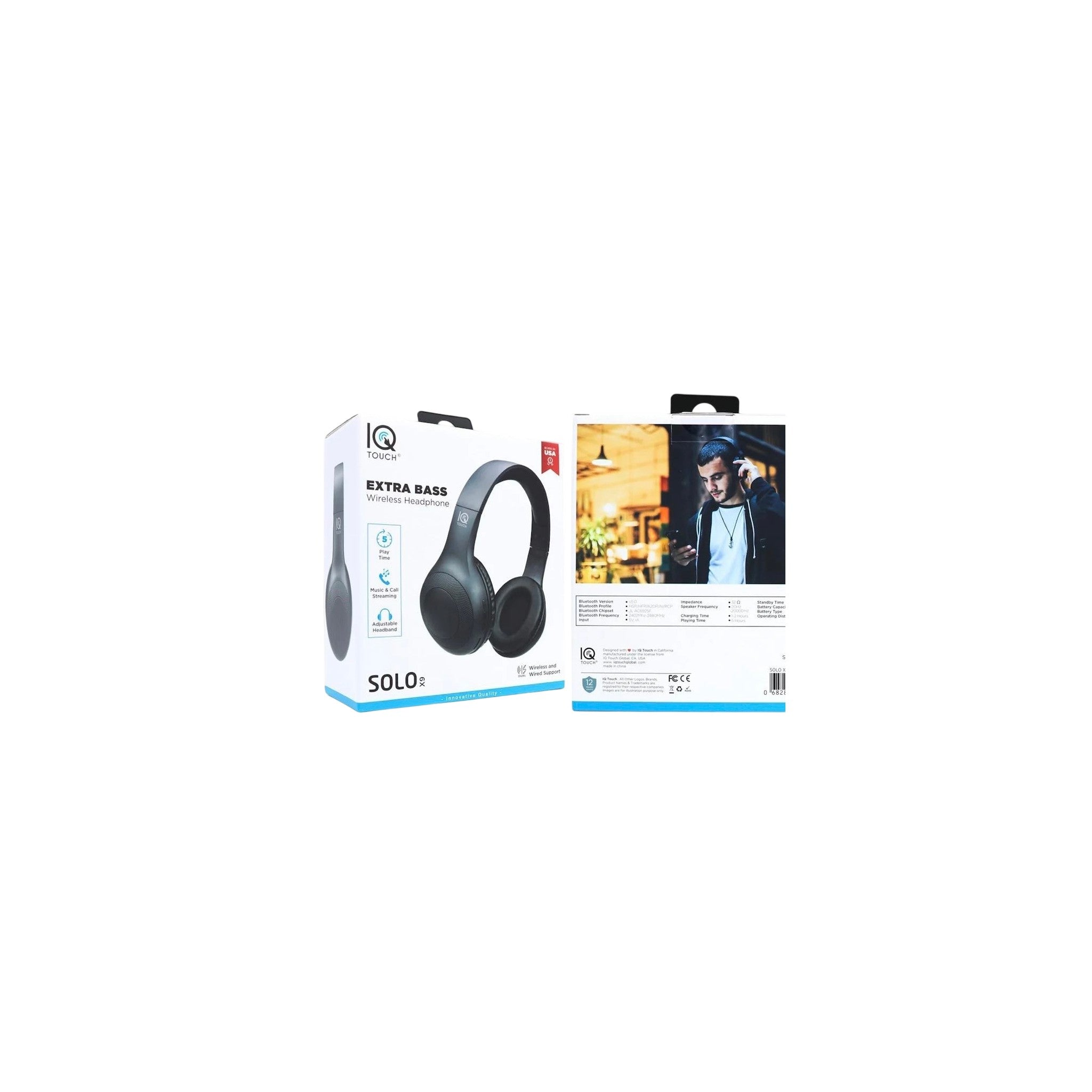 IQ Touch Wireless And Wired Headphones