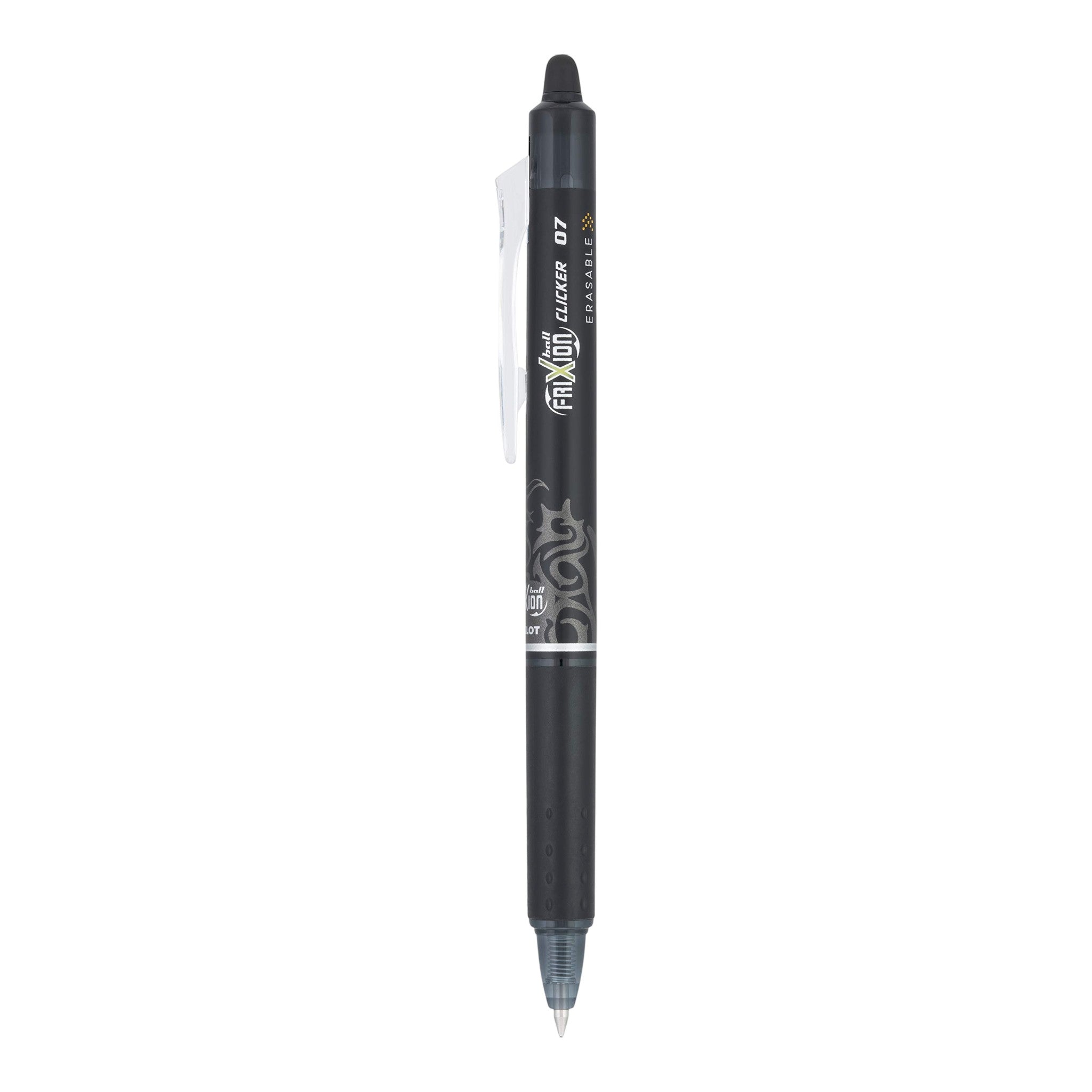 Pilot Frixion Clicker Roller Ball Pen Plastic Black 0.7 MM 3