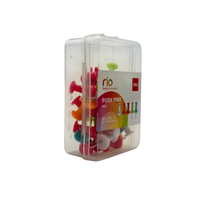 Deli Push Pins Plastic Multicolor 5.5x8x3 CM 50 Pcs 3+
