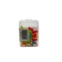 Deli Push Pins Plastic Multicolor 5.5x8x3 CM 50 Pcs 3+