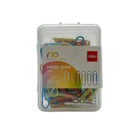 Deli Paper Clips Plastic Multicolor 5x8x3 CM 50 Pcs 3+
