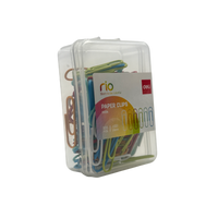 Deli Paper Clips Plastic Multicolor 5x8x3 CM 50 Pcs 3+