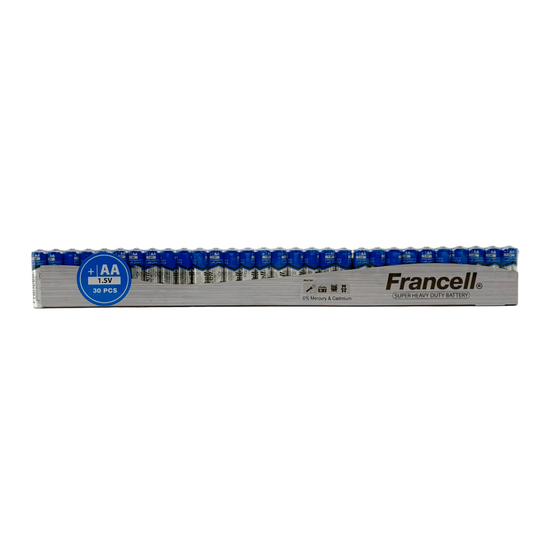 Francell Super Heavy Duty AA Battery 30 Pcs 12+