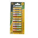 Francell Alkaline AA Battery 10 Pcs 19x8.5x1.5 CM 12+