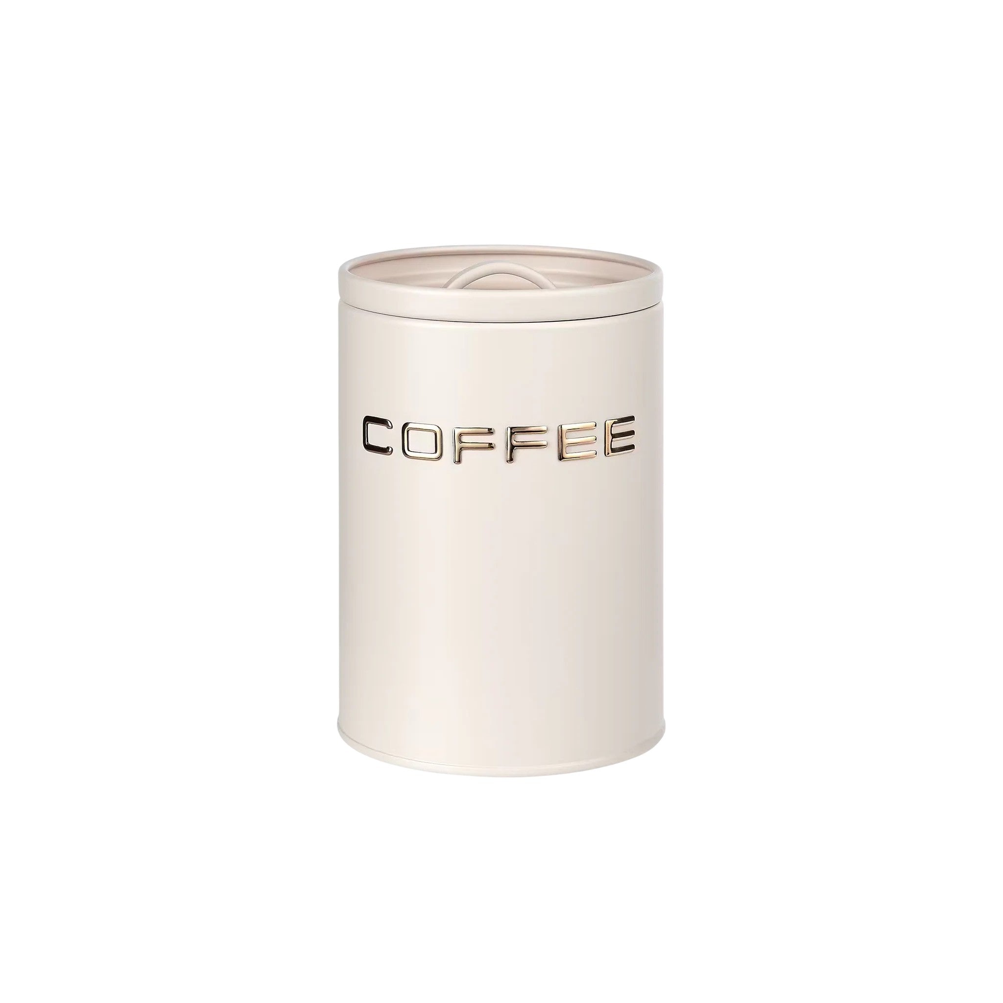 Canister Storage Jar Galvanized Steel Ivory 11x15 CM 1 Pcs
