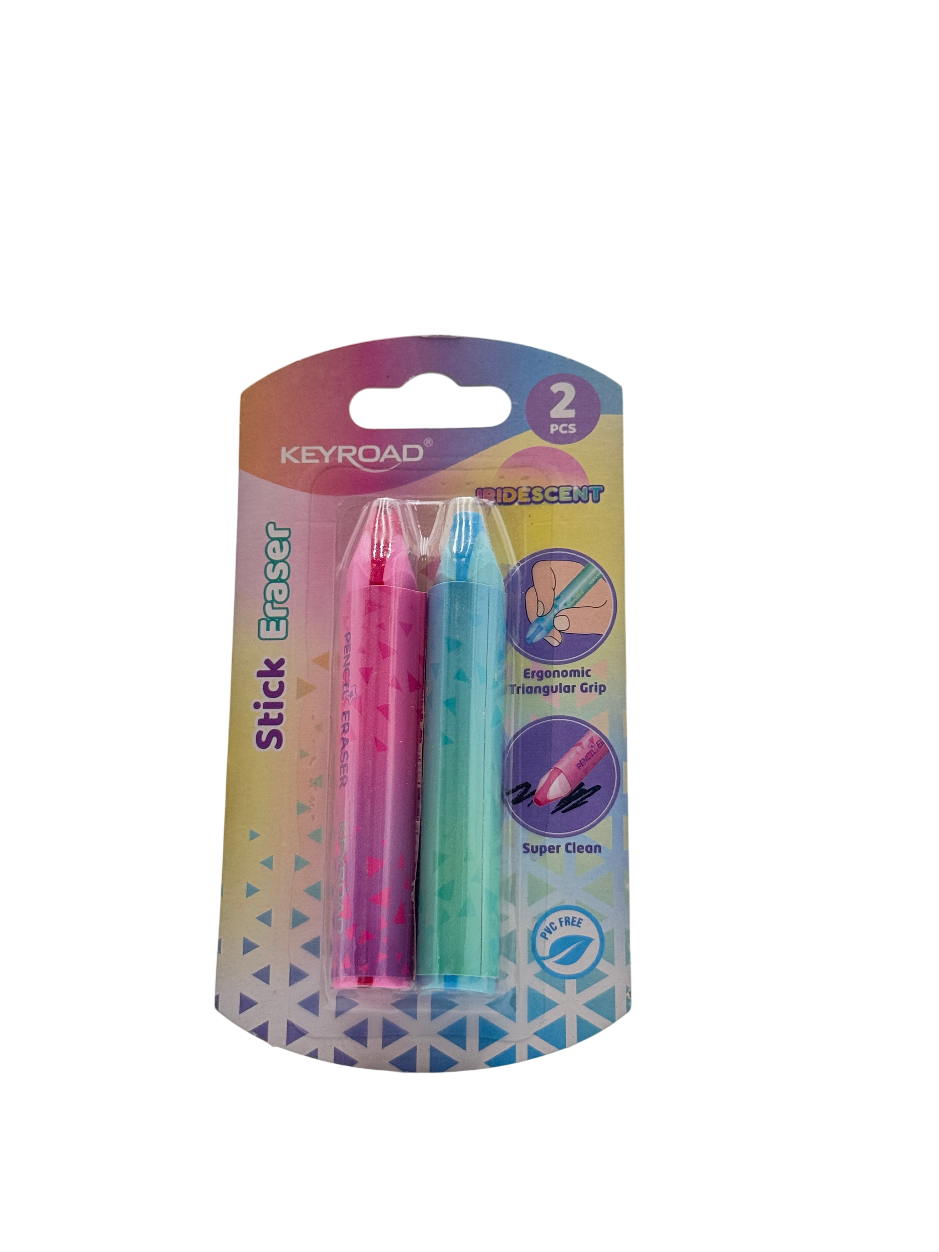 Keyroad Plastic Eraser Set Multicolor 2 Pcs 3+
