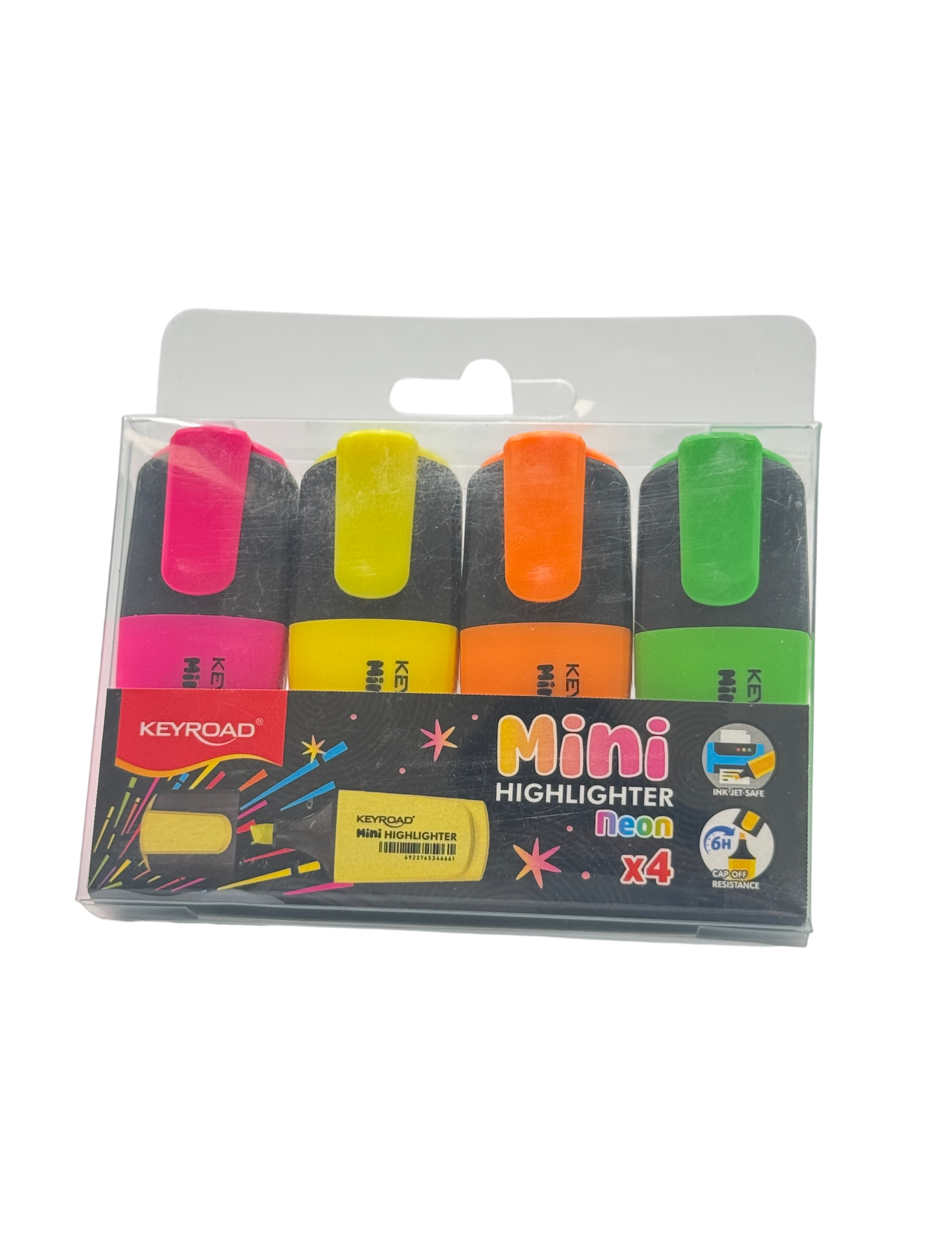 Keyroad Highlighter Set Plastic Multicolor 4 Pcs