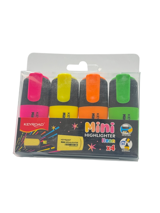 Keyroad Highlighter Set Plastic Multicolor 4 Pcs