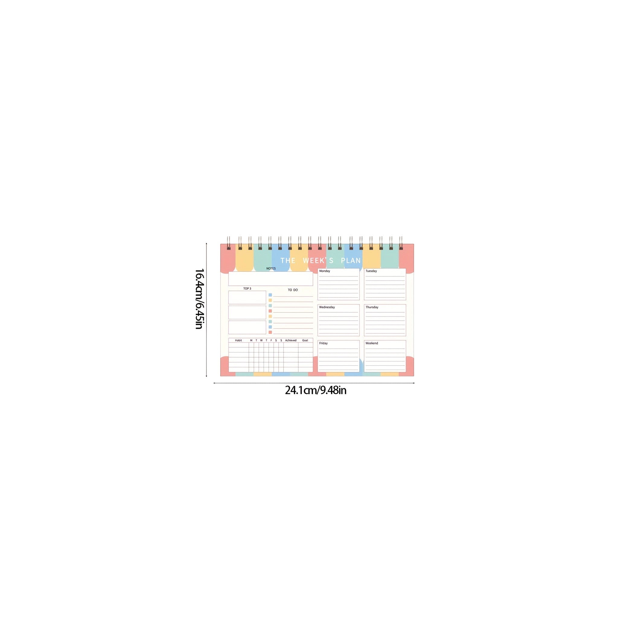 A5 Weekly Planner Paper White 14.8x21 CM 3+