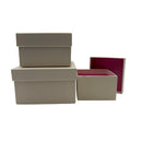 Gift Box Paper Beige 8.5x8.5x5 CM 3+